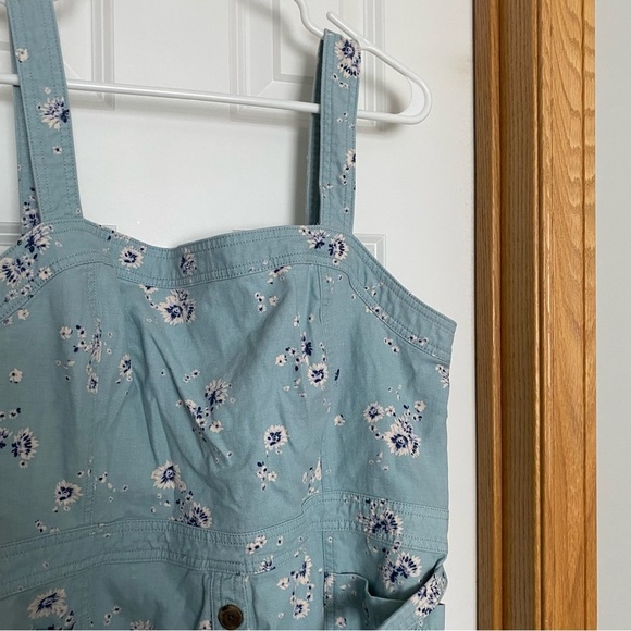 Gap Blue Floral Printed Belted Jumper Size 18 - Picture 2 of 10